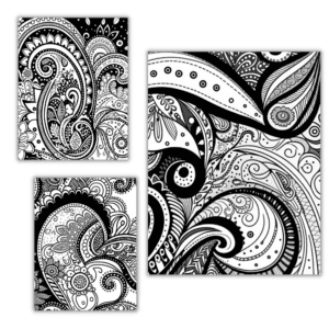 Paisley Design Coloring Pages