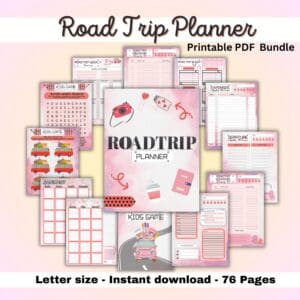 Pink Road Trip Planner Or Binder