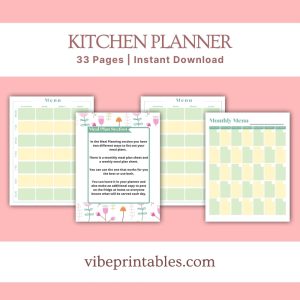 Green Flower Kitchen Planner