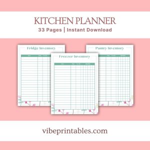 Green Flower Kitchen Planner