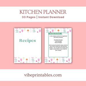 Green Flower Kitchen Planner