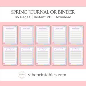 Cheerful Spring Journal Or Binder