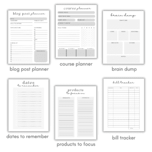 BUSINESS PLANNER BUNDLE