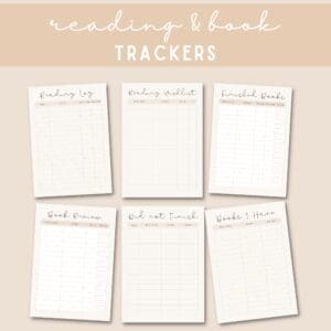 BEIGE READING PLANNER BUNDLE