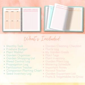 Multicolor Gardening Sheets Planner Or Binder