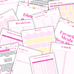 Pink Flower Kitchen Planner