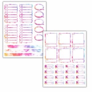 Pastel Tie Dye Planner Stickers