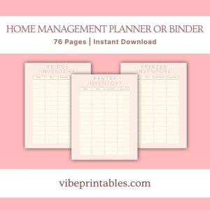 Pastel Home Management Planner Or Binder