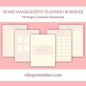 Pastel Home Management Planner Or Binder