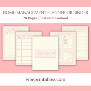 Pastel Home Management Planner Or Binder