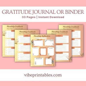 Gold Gratitude Journal Or Binder