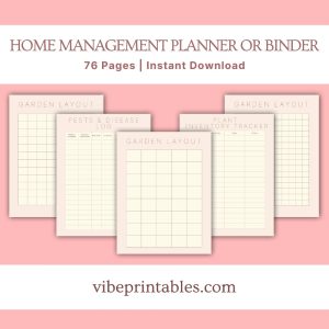 Pastel Home Management Planner Or Binder