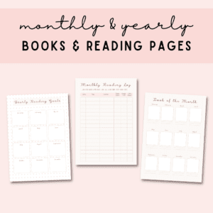 PINK READING PLANNER BUNDLE