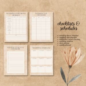 BEIGE WEDDING PLANNER OR BINDER