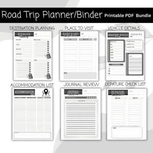 BLACK & WHITE ROAD TRIP PLANNER