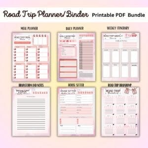 Pink Road Trip Planner Or Binder