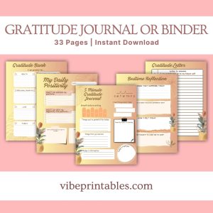 Gold Gratitude Journal Or Binder