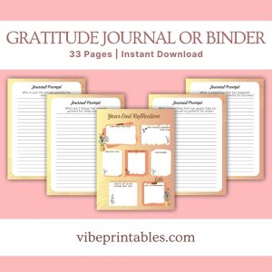 Gold Gratitude Journal Or Binder