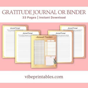 Gold Gratitude Journal Or Binder