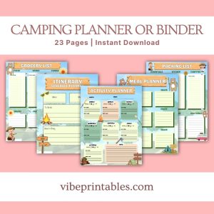 Camping Planner Or Binder