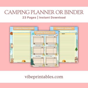 Camping Planner Or Binder