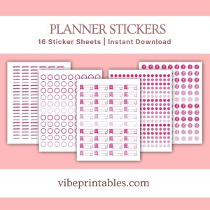 Pink Planner Stickers