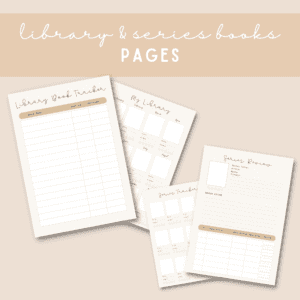 BEIGE READING PLANNER BUNDLE