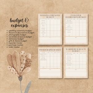 BEIGE WEDDING PLANNER OR BINDER