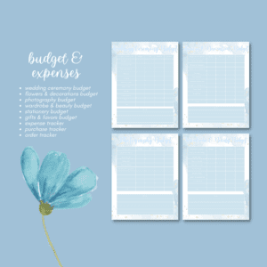 BLUE WEDDING PLANNER OR BINDER