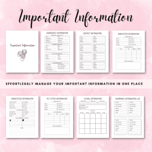 PRINTABLE HOME MANAGEMENT PLANNER BINDER