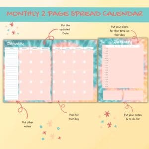 Tie Dye Emergency Planner Or Binder