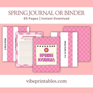 Pink Spring Journal Or Binder