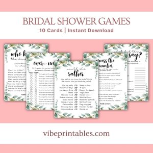 Green Bridal Shower Games