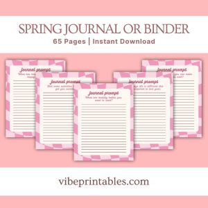 Pink Spring Journal Or Binder