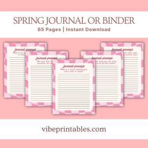 Pink Spring Journal Or Binder