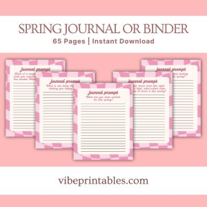 Pink Spring Journal Or Binder