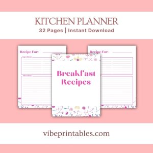 Pink Flower Kitchen Planner