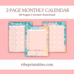 Tie Dye Emergency Planner Or Binder