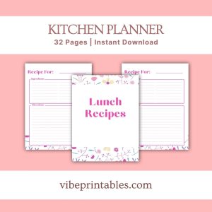 Pink Flower Kitchen Planner