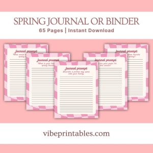 Pink Spring Journal Or Binder