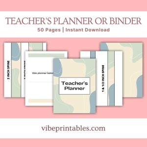 Light Pastel Teacher’s Planner Or Binder