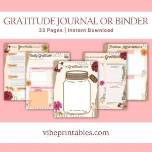 Purple Gratitude Journal Or Binder