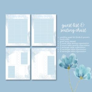 BLUE WEDDING PLANNER OR BINDER