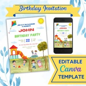 PLAYGROUND BIRTHDAY INVITATION