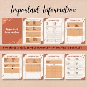 Orange Printable Home Management Binder