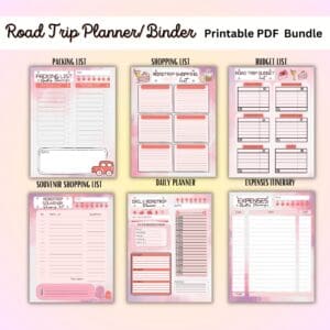 Pink Road Trip Planner Or Binder