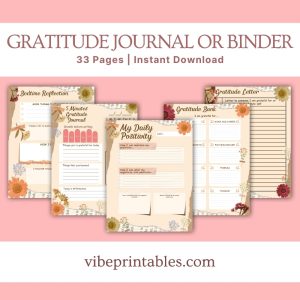 Purple Gratitude Journal Or Binder