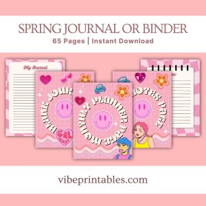 Pink Spring Journal Or Binder