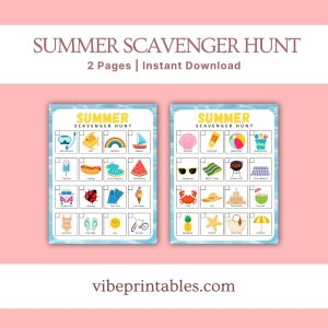 Summer Scavenger Hunt For Kids