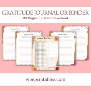 Purple Gratitude Journal Or Binder